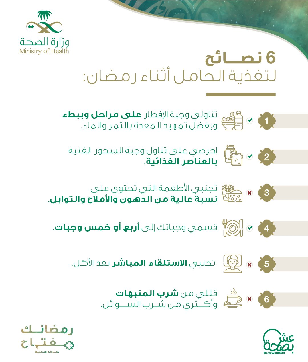 6 نصائح لتغذية الحامل